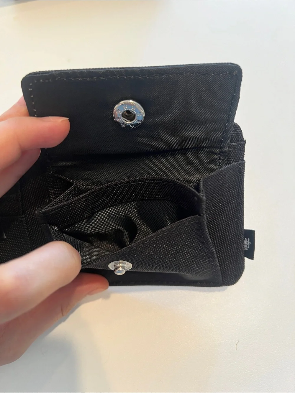 Stussy Canvas Wallet Black Grid